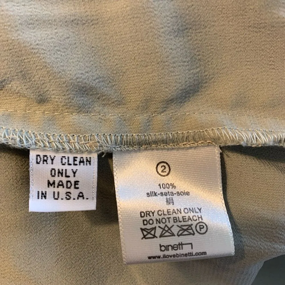 Binetti Olive green military flapper inspired silk dress size 2 Green - Image 7