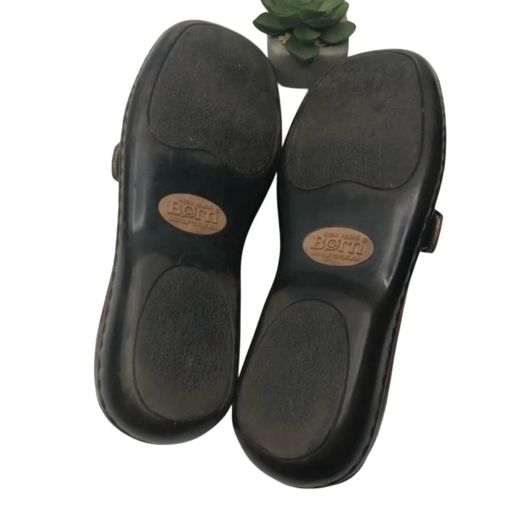 BORN Womens Red Mary Jane Buckle Detail Size 8 - Image 8