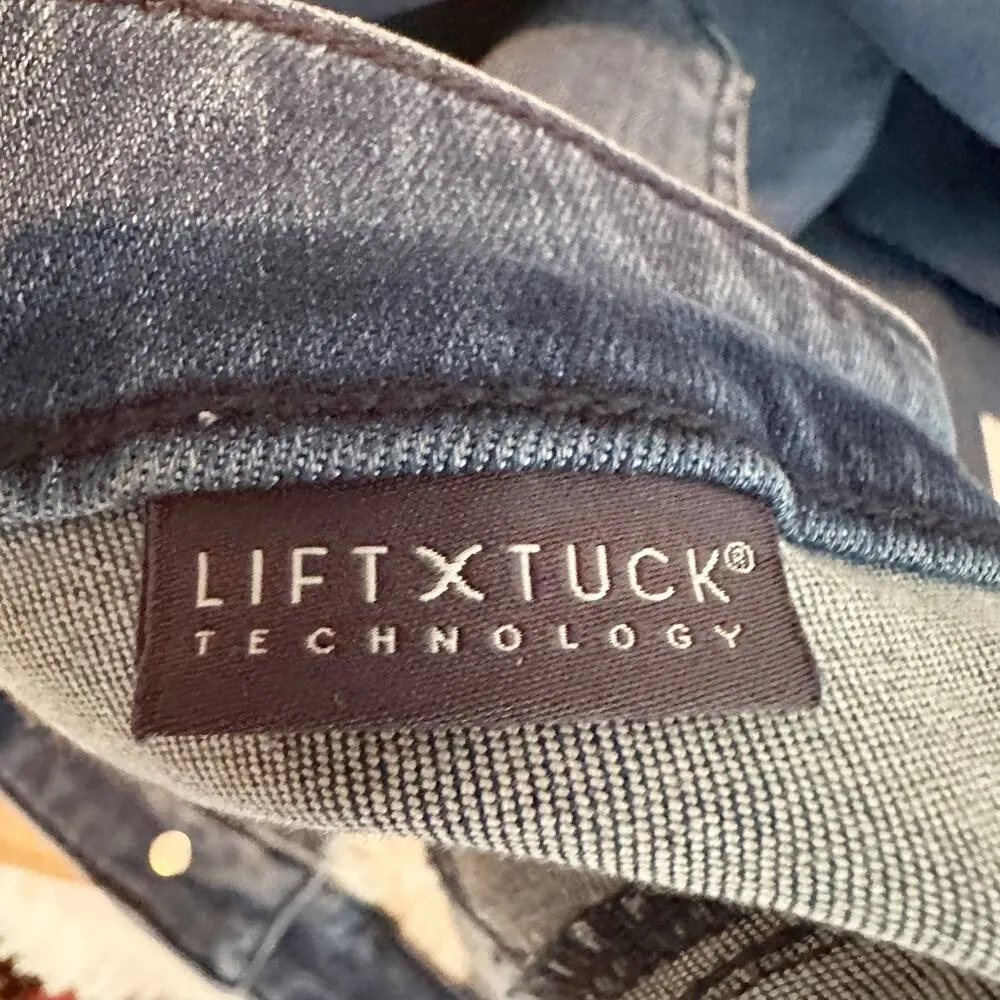 NYDJ Ava Daring Ankle Flare Fray Hem Jeans Size 16 Foundry - Image 4