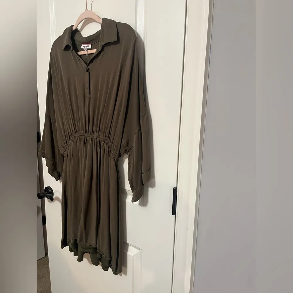 Andree by Unit Olive Green Dress Size 2X - Image 6