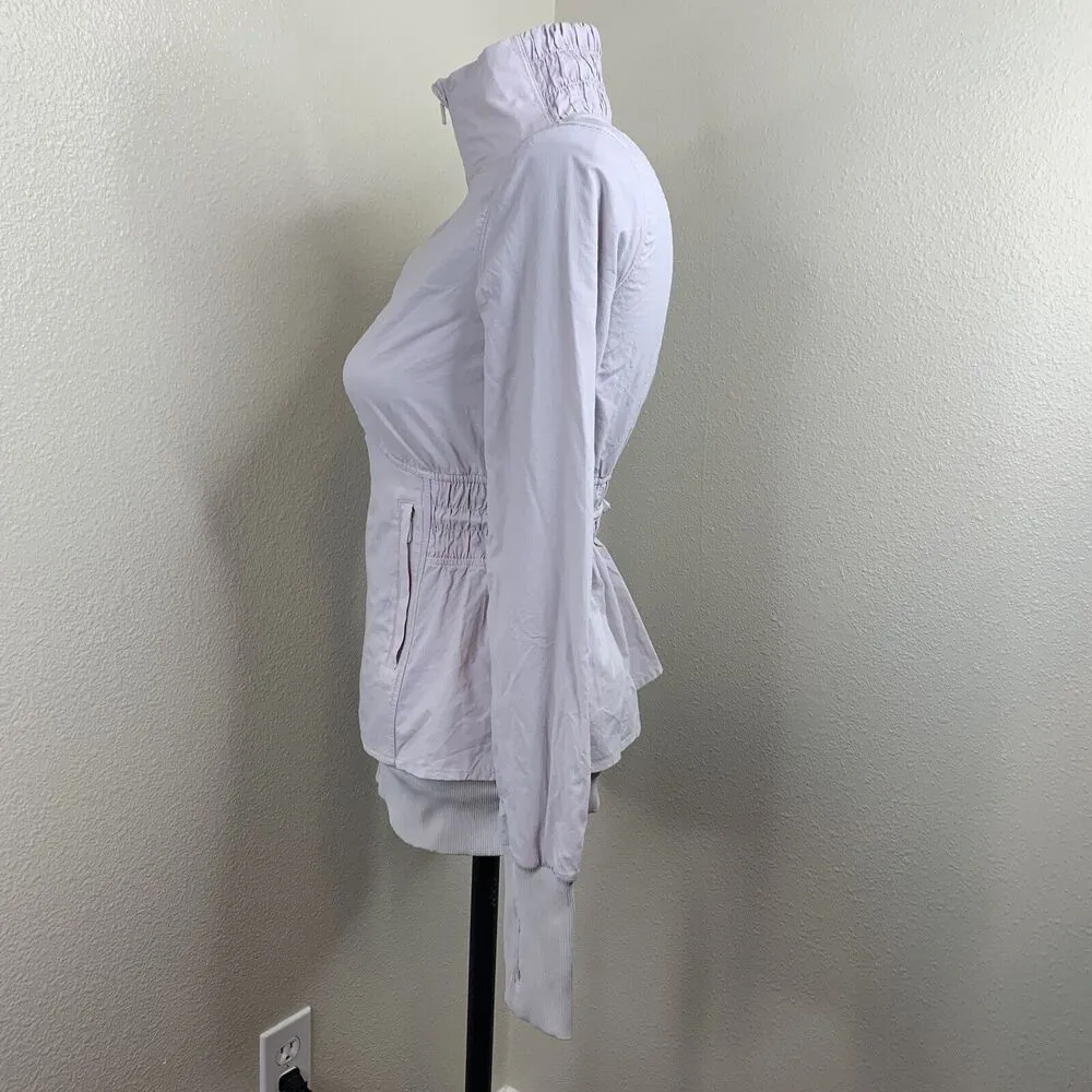 Lululemon Sights Seen Chrome Full Zip Jacket Size 2 Womens Athletic Casual Cinch - Image 6