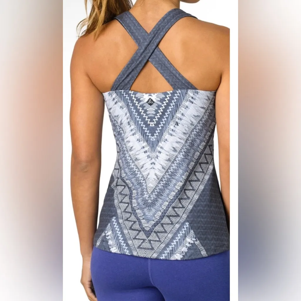 Prana Phoebe Purple Cross Tank Yoga Activewear Athletic Outdoor Hiking Bra Y2K - Image 3