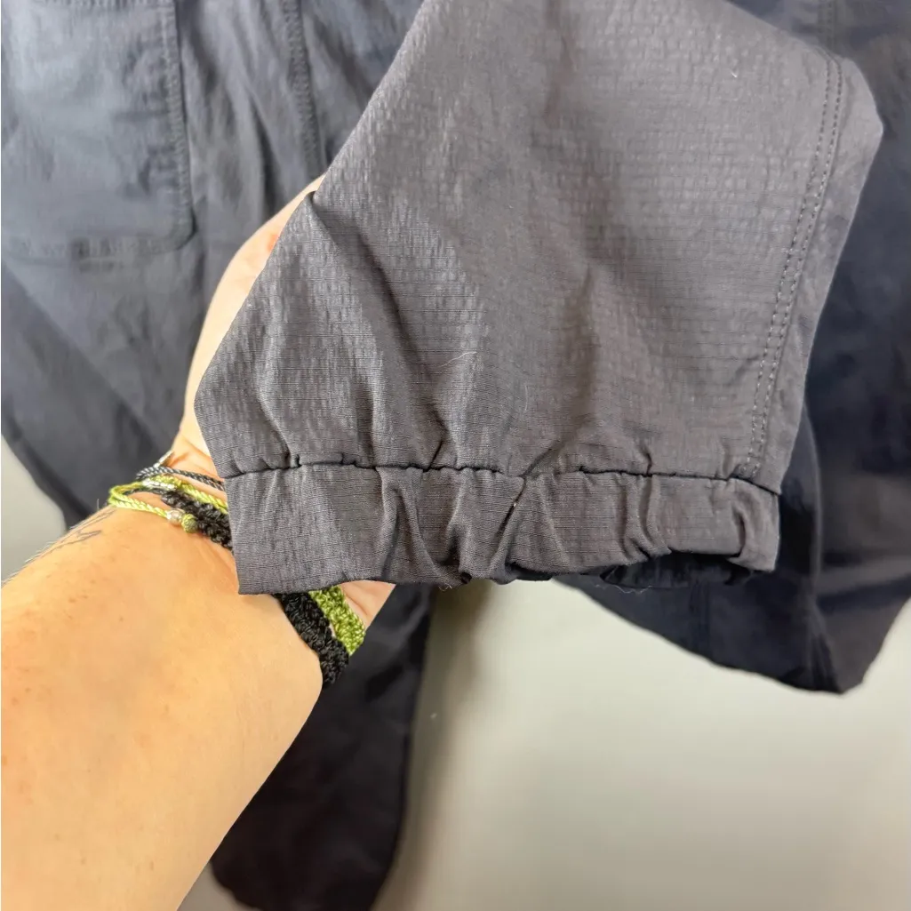 Athleta Women's Black Dipper Pants Mid Rise Y2K Nylon Utility Hiking Size 8‎ - Image 3