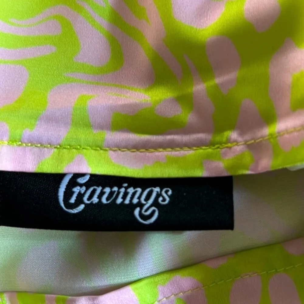 Cravings Spill The Tea Spring Slip Dress Size M Size M - Image 10