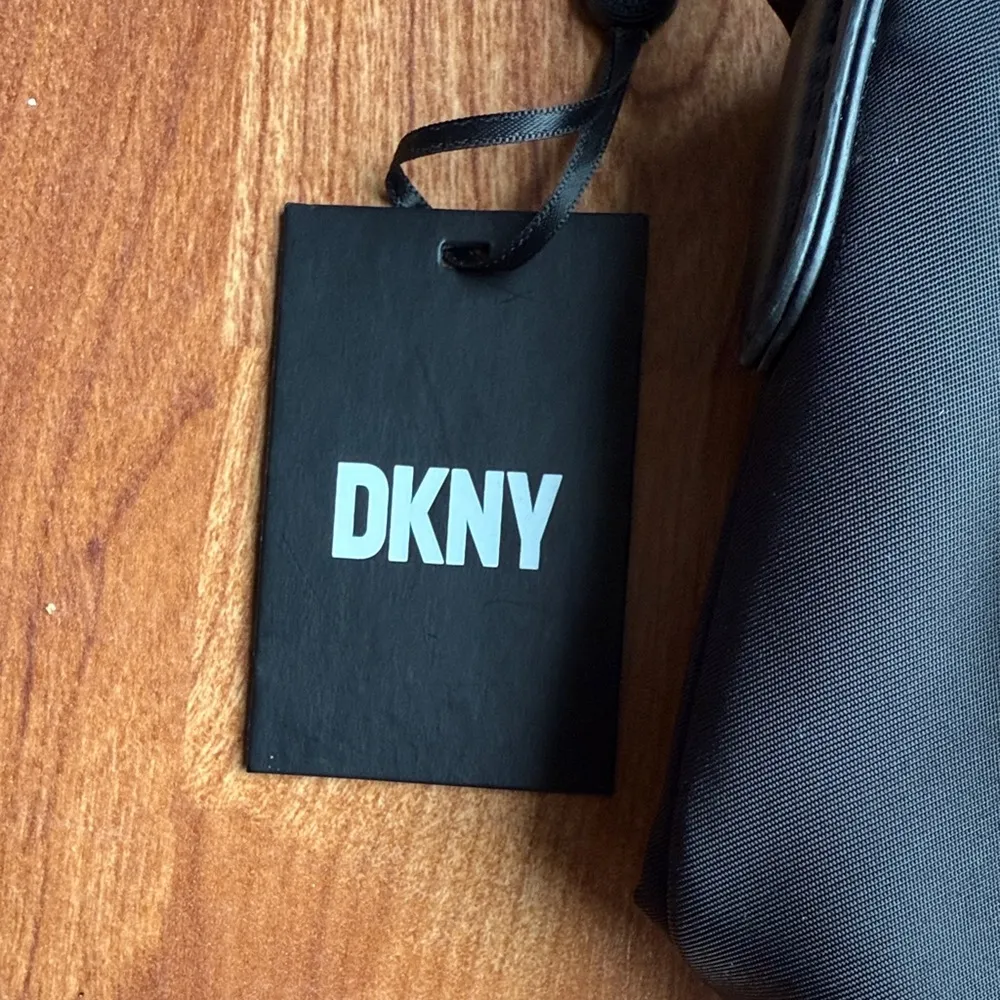 NWT DKNY Black Yugo Crossbody Bag Donna Karan New York Designer Gold Buckle Chic - Image 3