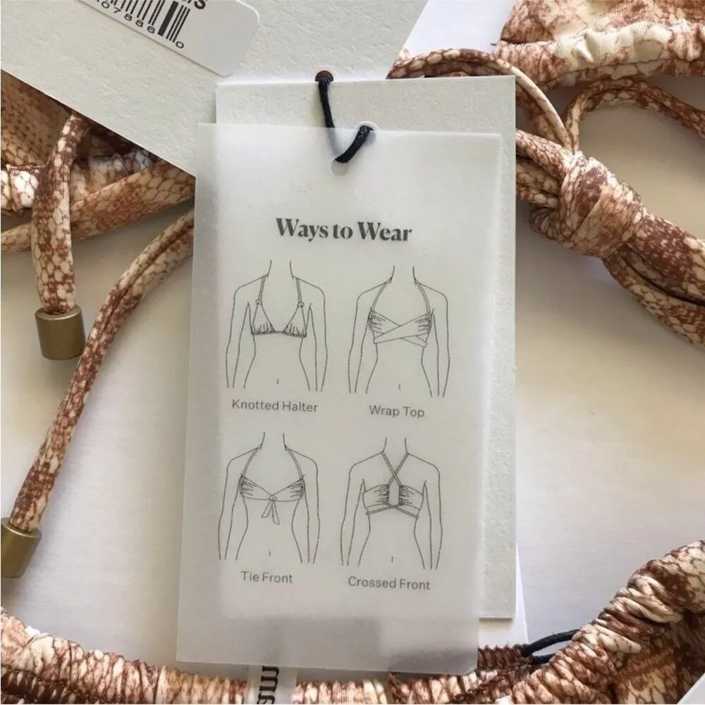 VITAMIN A Milan’s Convertible Top Adjustable Swimsuit Sz 6/S Boho Feminine NWT - Image 11