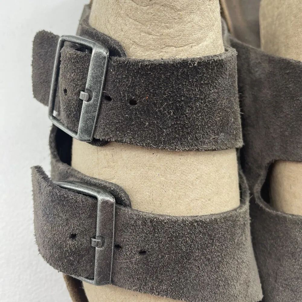 Birkenstock 38 US 7 Narrow Arizona Sandals Soft Footbed Mocha Suede Women's - Image 7