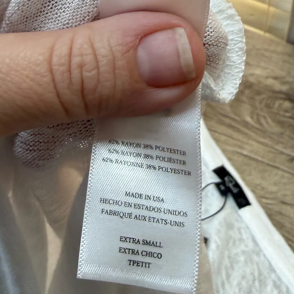 Rails White Aden Linen Blend Sheer Lightweight Long Sleeve Top NWT size xs - Image 6