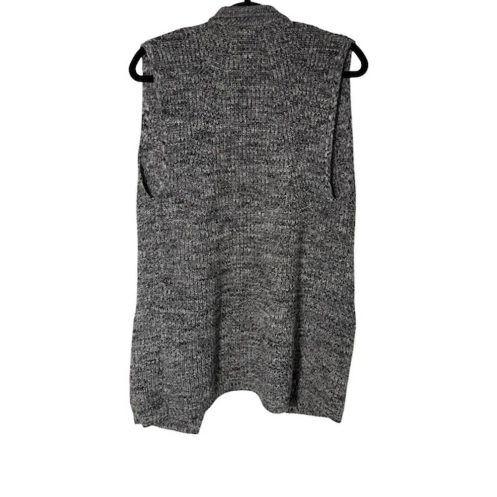 Banana Republic Womens Sleeveless Cardigan Sweater Open Front Knit Black Size XS - Image 2