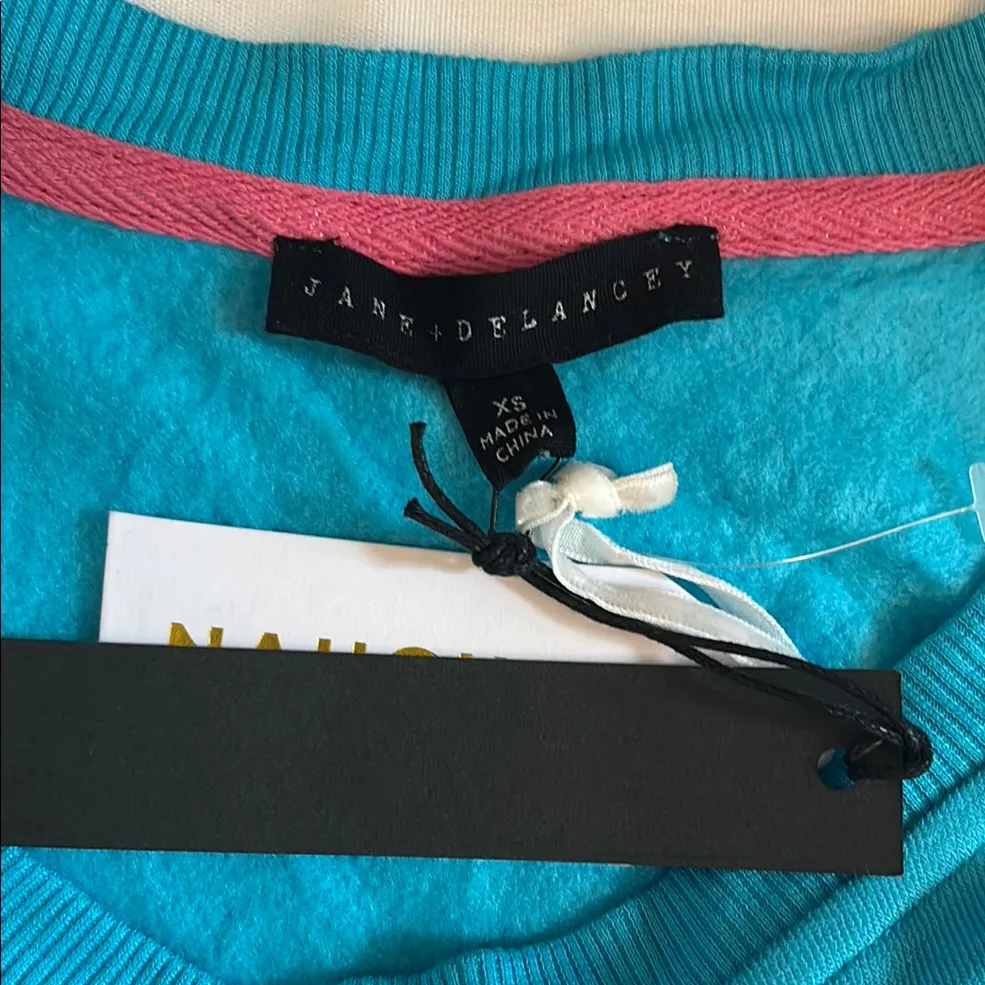 Jane + Delancey Graphic Sweatshirt – Blue – Women’s Size XS – NWT - Image 3