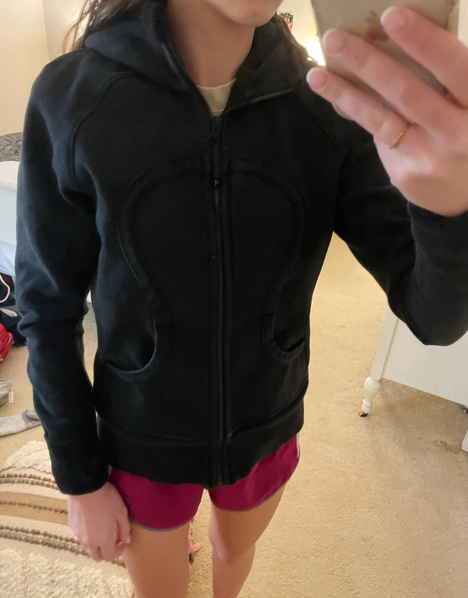 Lululemon Black Scuba zip up Hoodie - Image 5