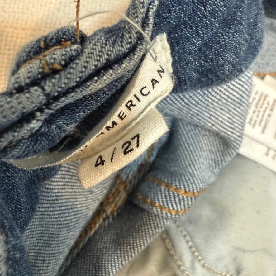 Good American 4/27 distressed high rise waist stretch jean J2 3021 - Image 6