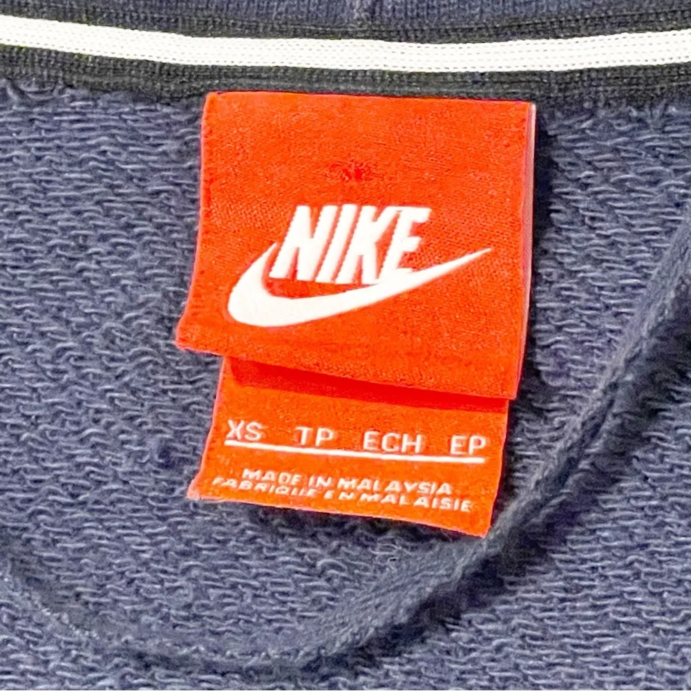 Nike Sportswear Size XS Navy Modern French Terry Open Front Drapey Cardigan - Image 3