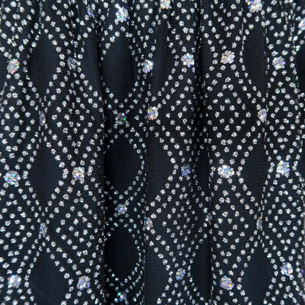 Vintage 90s I.N. San Francisco Sparkly Black Mini Dress - Image 9