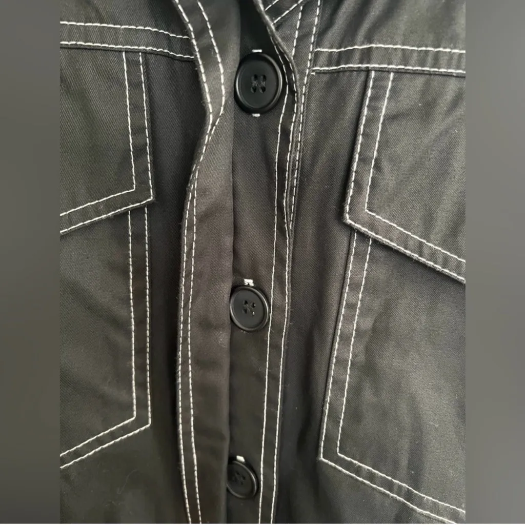 Orseund Iris Work Wear Belted Jumpsuit In Black Overalls Size XS Kylie - Image 13