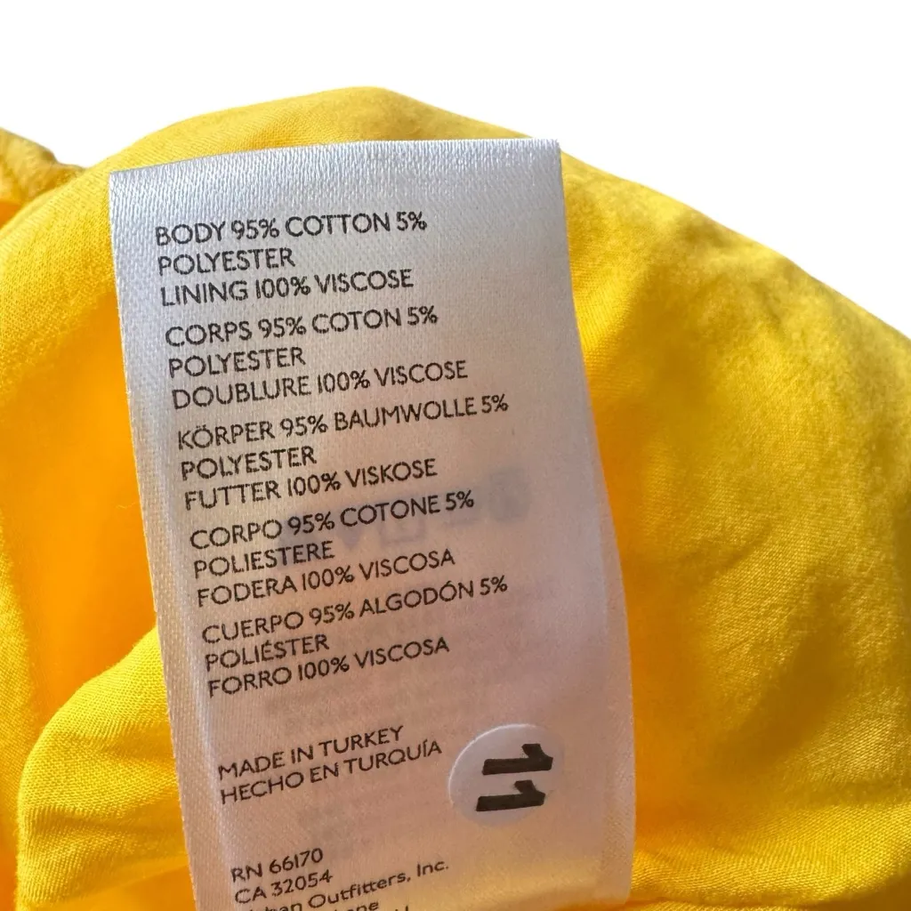 Anthropologie - Somerset Eyelet Mini Dress  Yellow Sz 4 - Image 8