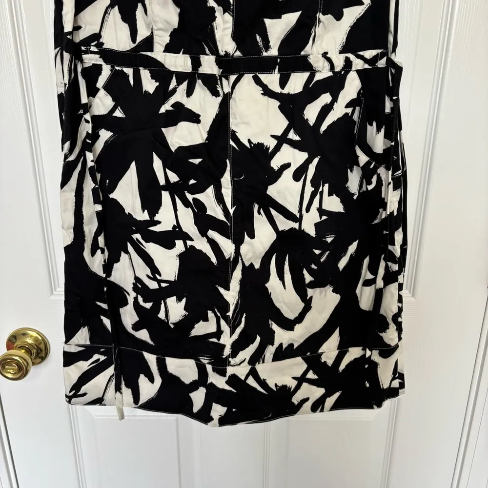 SoCa St. John Black White Patterned Dress Size Small FLAW - Image 3