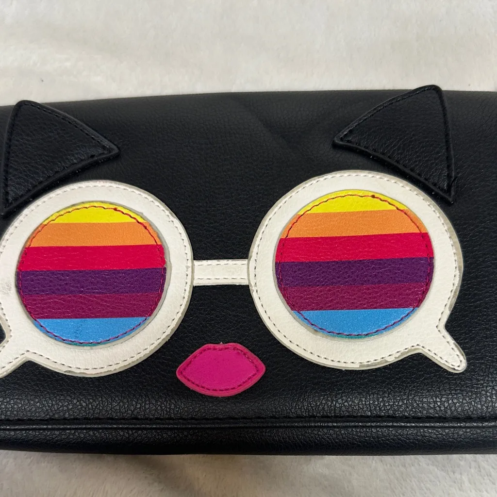 Betsey Johnson Black Crossbody Bag with Rainbow Accents - Image 2
