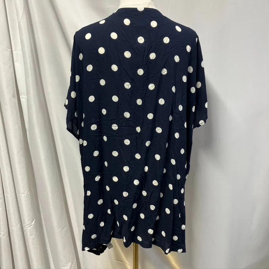Loft Polka Dot‎ Kimono Womens XS/S New Navy Blue Summer Spring Beach Flowy - Image 7