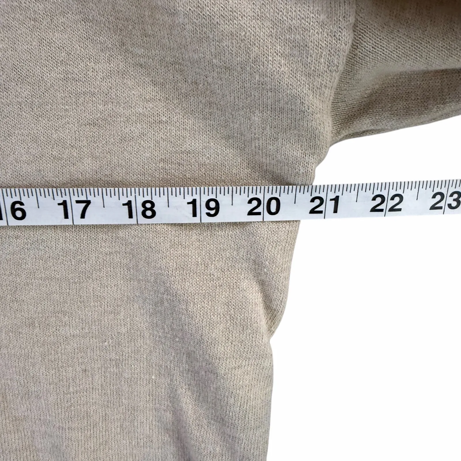 Michael Michael Kors Sweater Women M Oatmeal Beige Turtleneck Modern Lightweight - Image 5