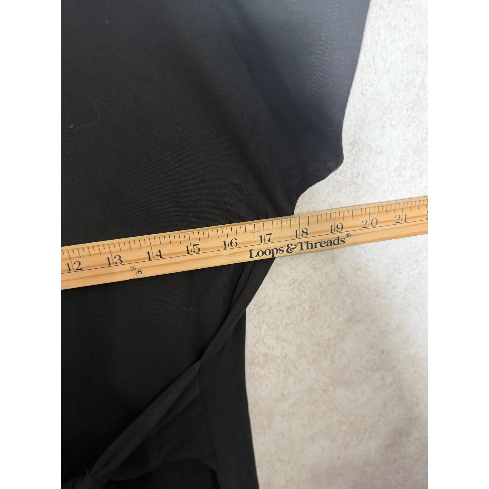 Universal Standard Misa Tie Waist T Shirt Dress Size 2XS (Medium) Black Basic - Image 5