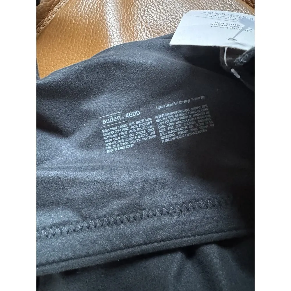 NWT Auden Lightly Lined Full Coverage T-Shirt Bra Black Underwire Size 46DD - Image 6