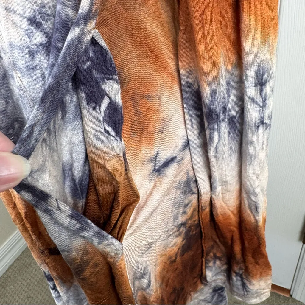 NWT Natural Life Buttery Soft Brown Tie Dye Long Sleeve Tunic Dress Pockets S - Image 9
