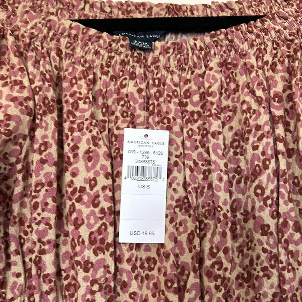 American Eagle Print Off the Shoulder Dress, Small, NWT - Image 4