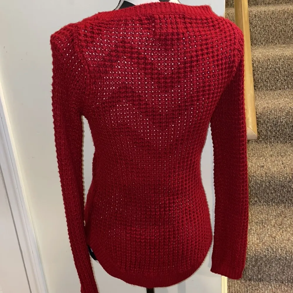 Womens Ambiance Sweater Red - Image 3