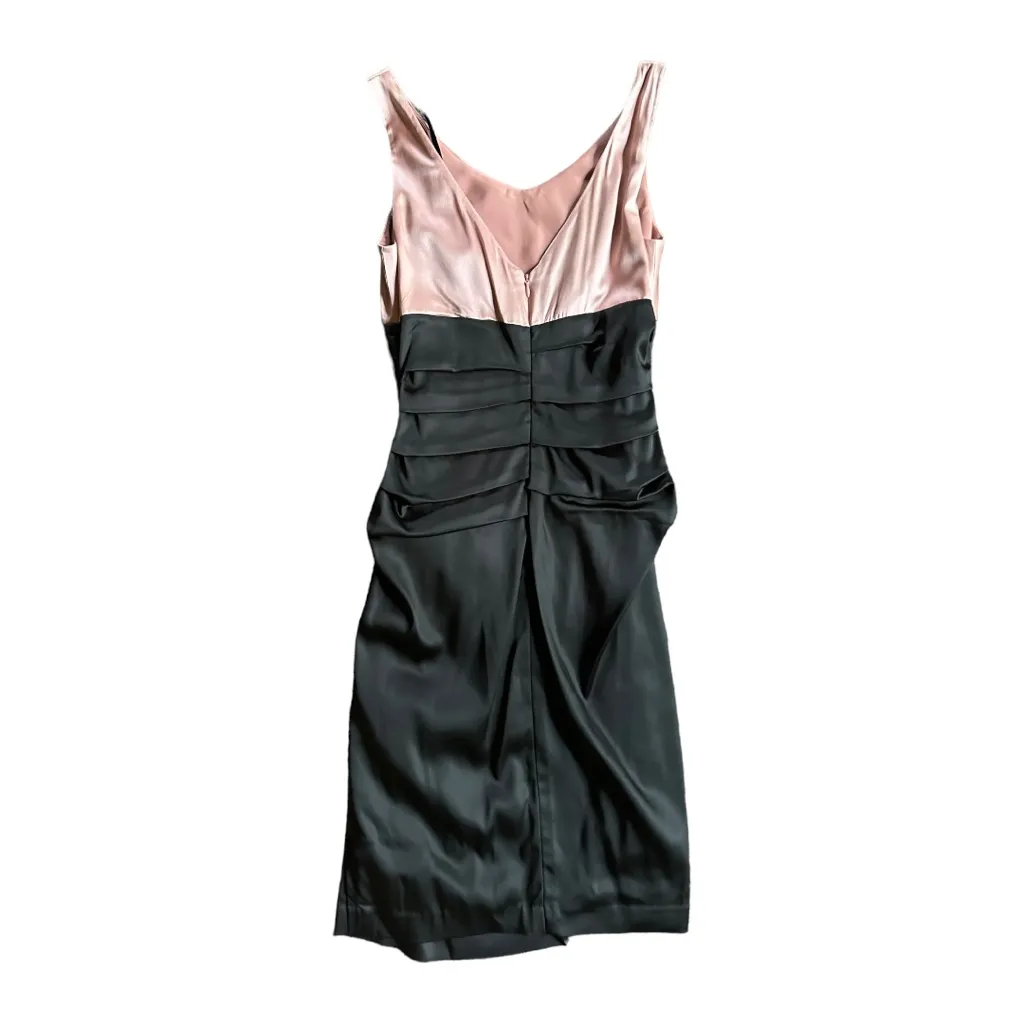 Suzi Chin for Maggie Boutique Dress Size 2 Rose Black Pink - Image 2