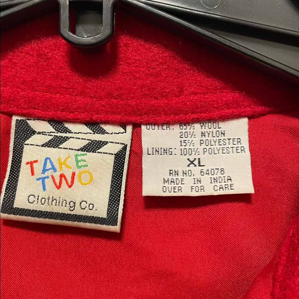 Festive Red Snowman Embroidered Blazer Size XL - Image 4