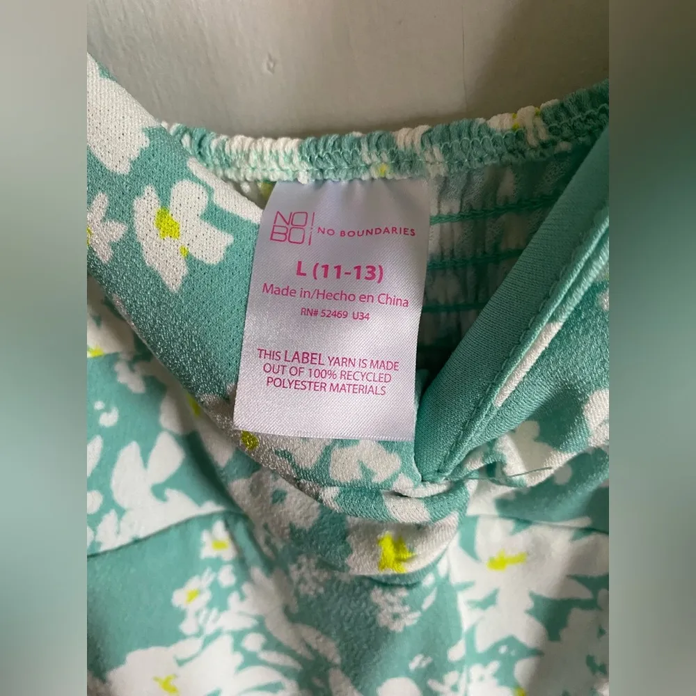 NoBo Long Flower Pattern Spaghetti Strap Dress Size LG 11/13 - Image 7