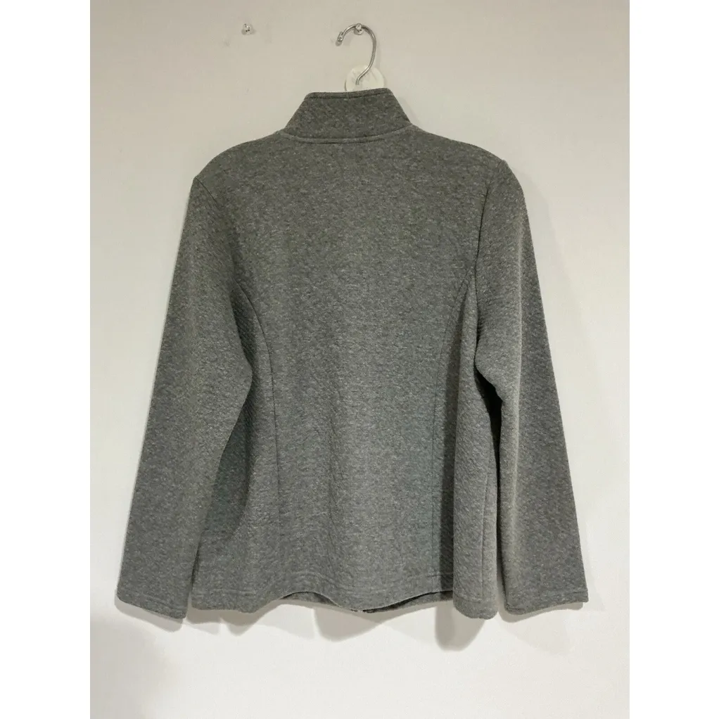 Woman’s Croft & Barrow Size Pm Gray Zip Up Fleece - Image 8