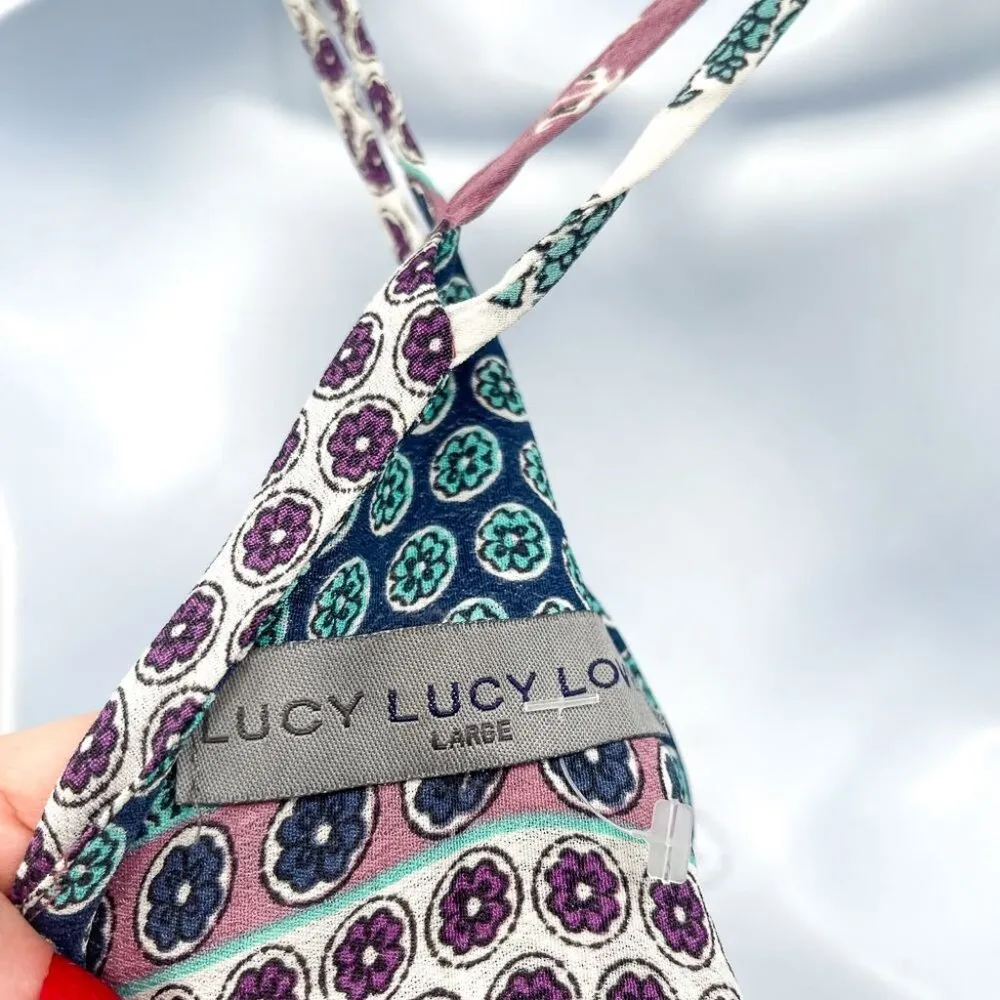 Lulus Lucy Love Dream Cloud Purple Print Dress Sleeveless Boho Lightweight Larg - Image 8