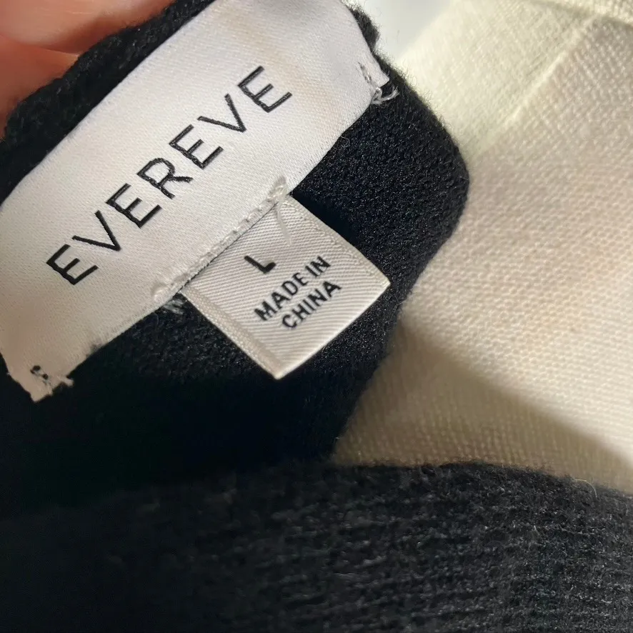 Evereve Women's Black Knit Hoodie Sweater Dress Size L‎ Loungewear Casual - Image 8