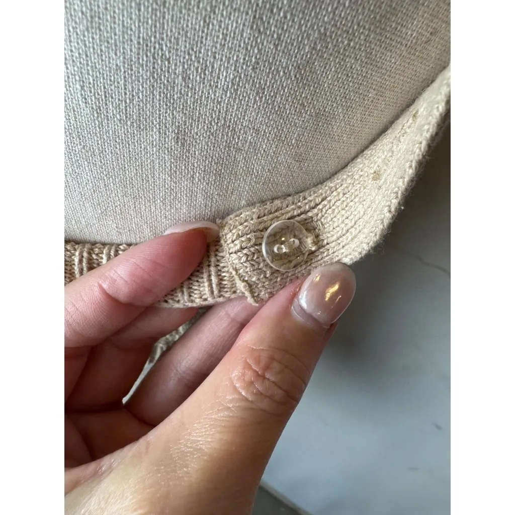 Revolve 525 Tank Top Women XS Beige Tan Oat Cable Knit Tiny Tank‎ Cropped Sexy - Image 11