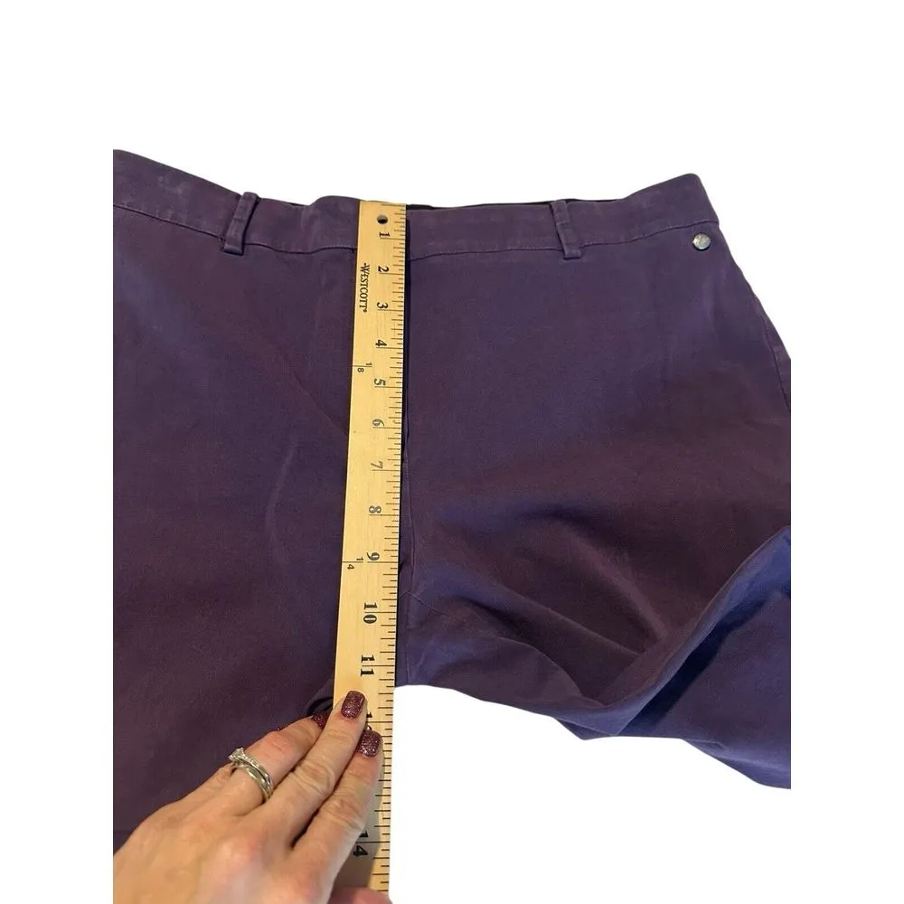 Max Mara Womens Sz 12 Cigarette Straight Leg Pants Purple Pockets Career #CD8-1 - Image 4