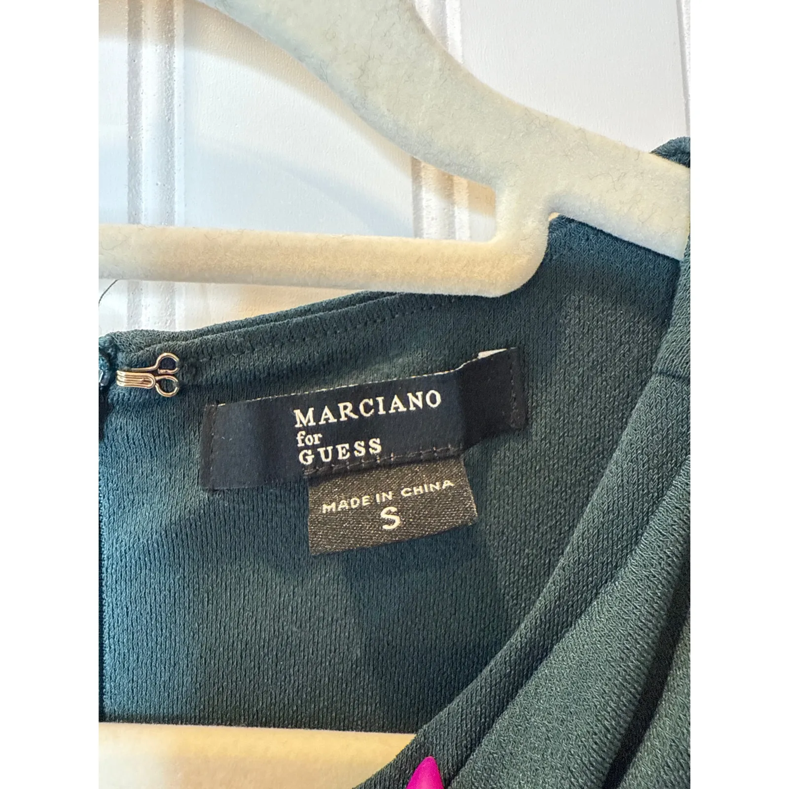 Marciano for Guess Hey Baby Bodycon Mini Dress Green Ruched Party Gala Size S - Image 3