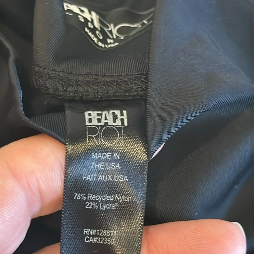 Beach Riot Black with Side Multi Color Block Panels High Waist Leggings: Size XS - Image 6