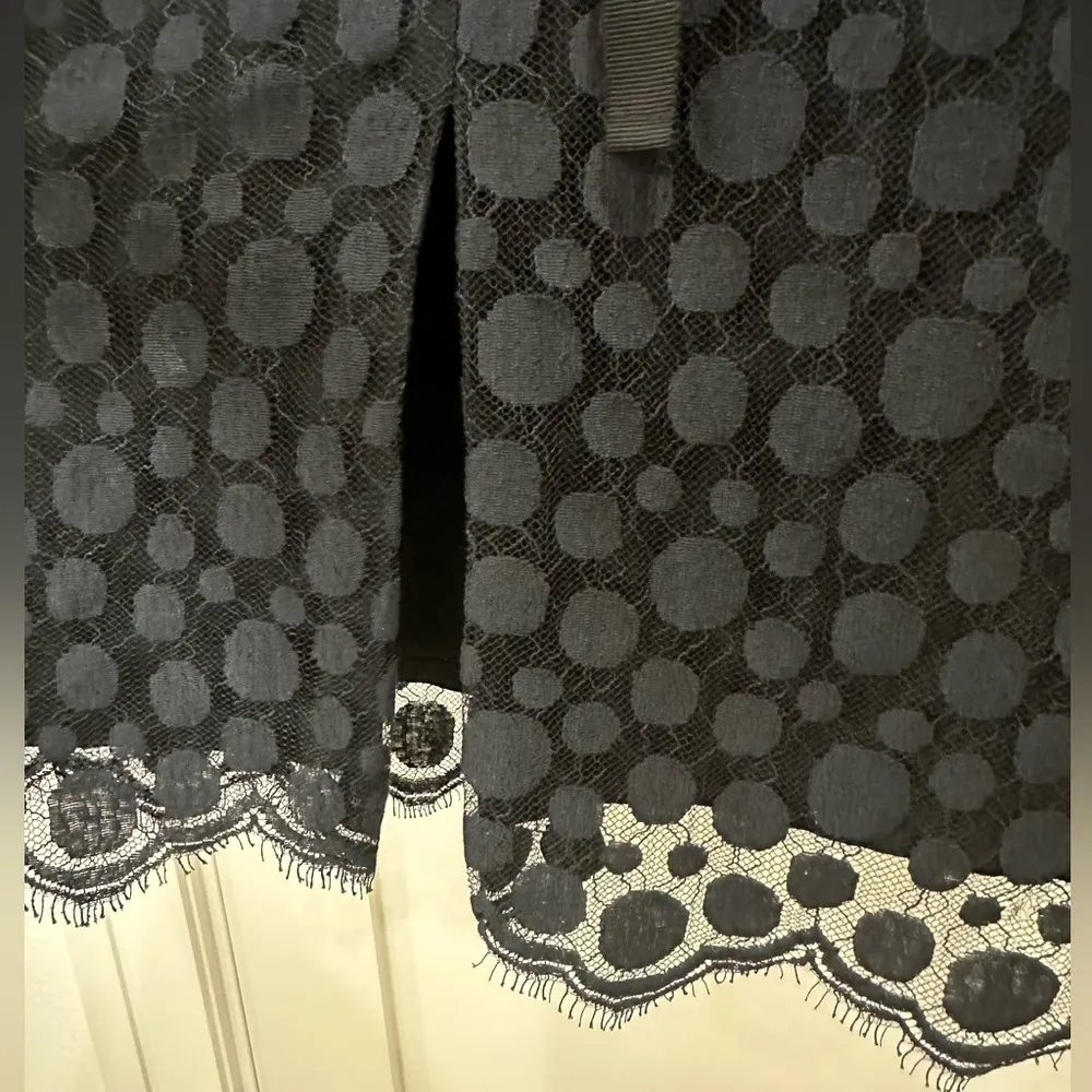 J Crew Polka Dot Lace Sheath Dress Navy Blue 2 Vintage Preppy Chic Classic Y2K - Image 7