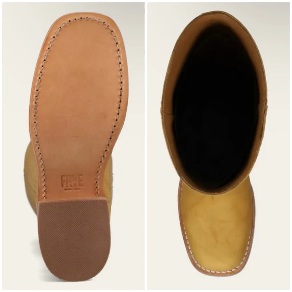 FRYE campus 14L Leather Boots in banana NEW - Image 6