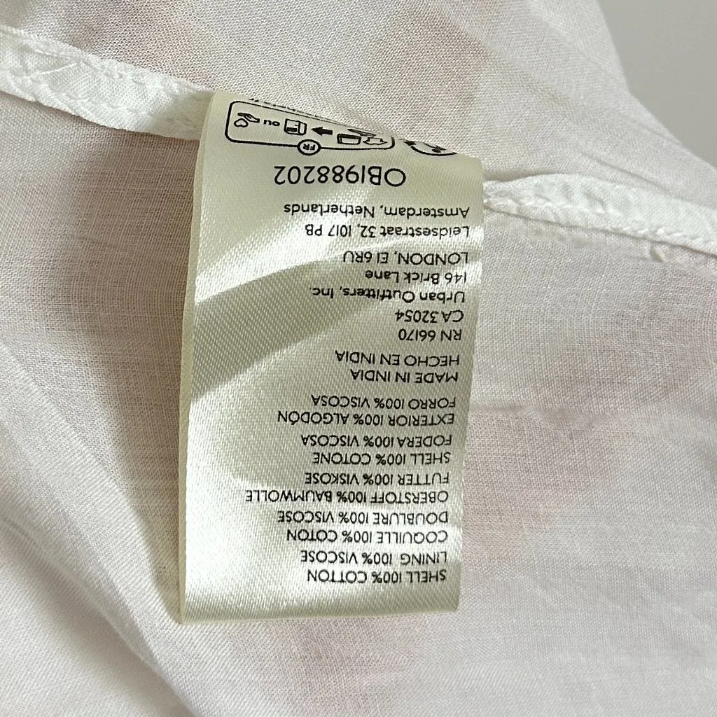 FREE PEOPLE Short Sleeve Sundrenched Maxi Dress in Whisper White Size Large - Image 9