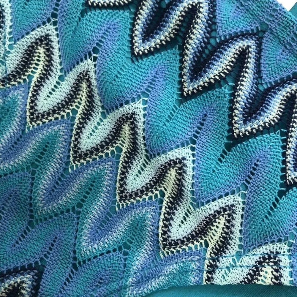 Hula Honey Blue Bikini Bottom blue Boho $28 XS - Image 5