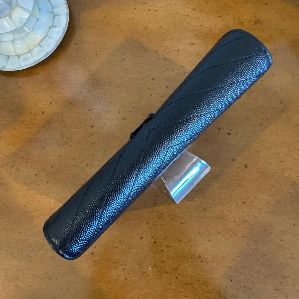 Saint Laurent Cassandre Matelassé Large Flap Wallet in Grain De Poudre Leather - Image 4