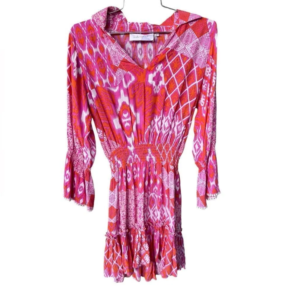 Walker & Wade Mia Dress in Flamingo XS Pink - Image 3