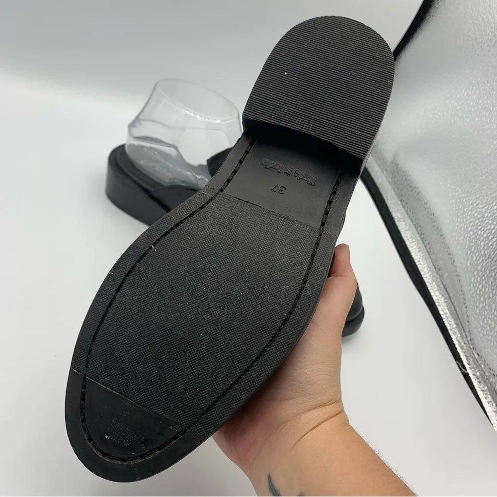 Vida Black Leather Mule size 37 6.5 - Image 6