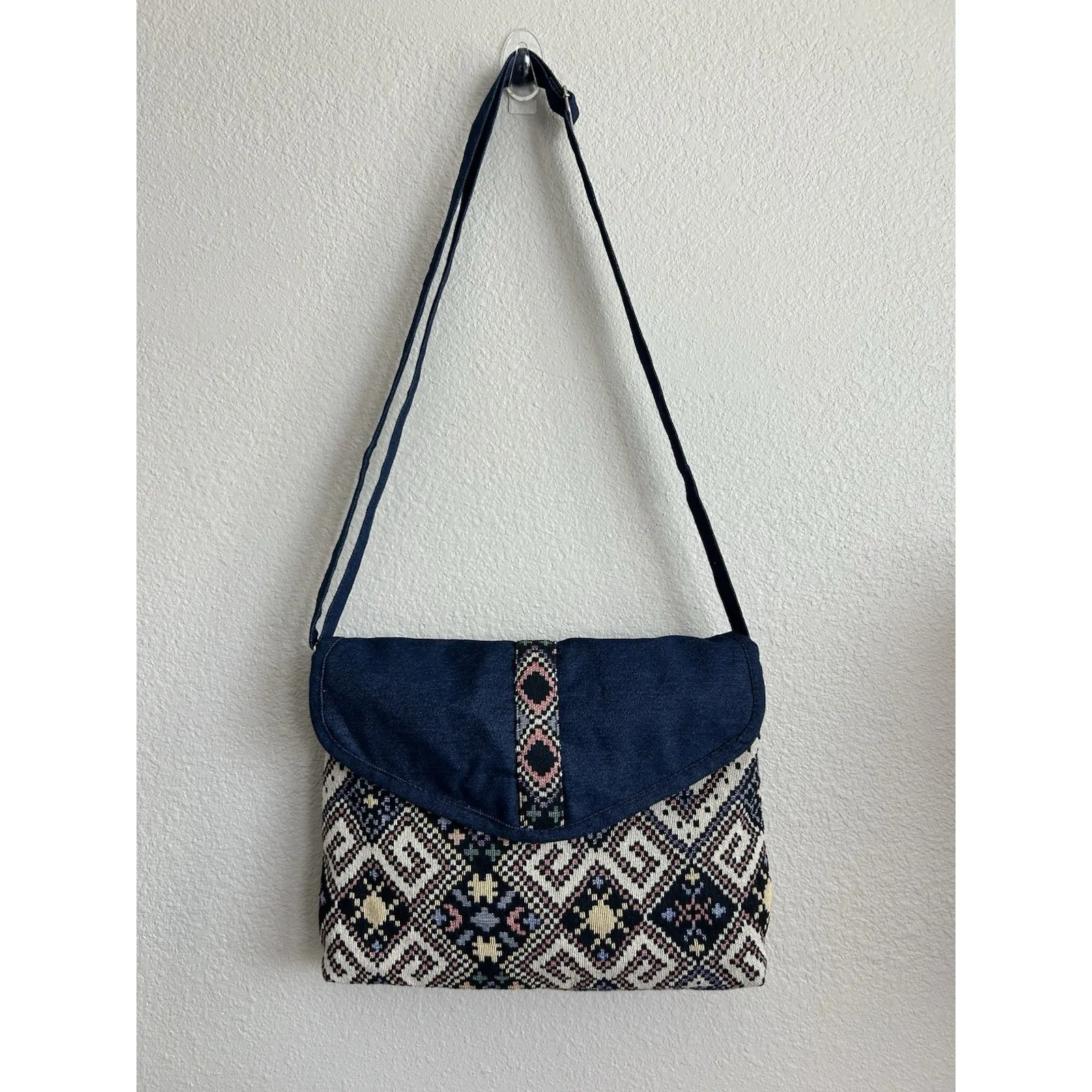 Canyon Sky Southwest‎ Inspiration Denim Tapestry Style Crossbody/Shoulder Purse - Image 2