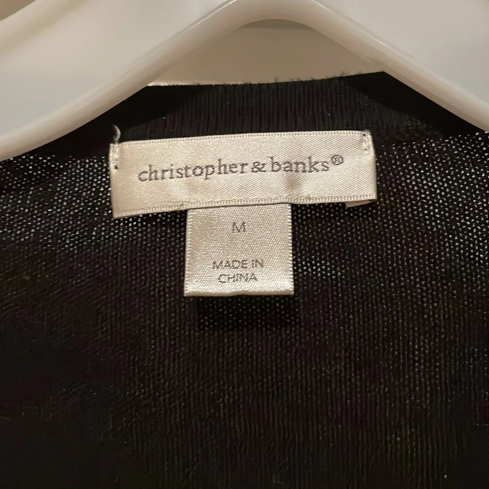 Black Floral Embellished Women's Cardigan by Christopher Banks - Image 2