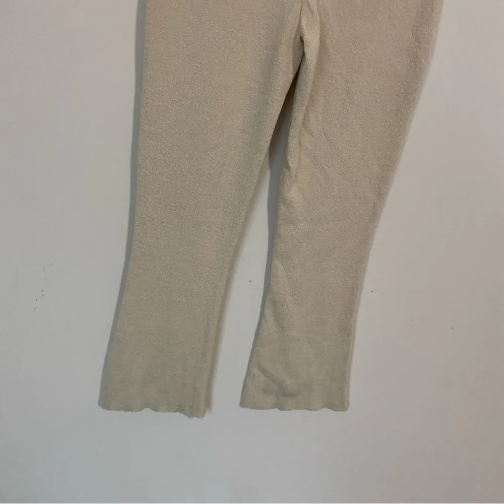 White Fox Beige Flare Leg Pull On Lounge Pants size Medium - Image 8