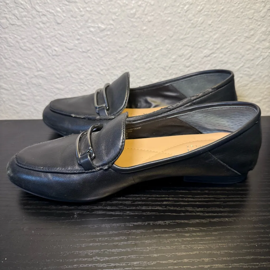 Alfani Women's Black Leather Goldii Step 'N Flex Back Loafers Women’s 6.5 Office - Image 8